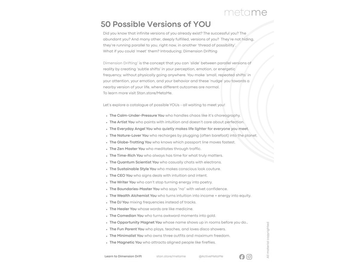 50 Possible YOUs Power Playbook